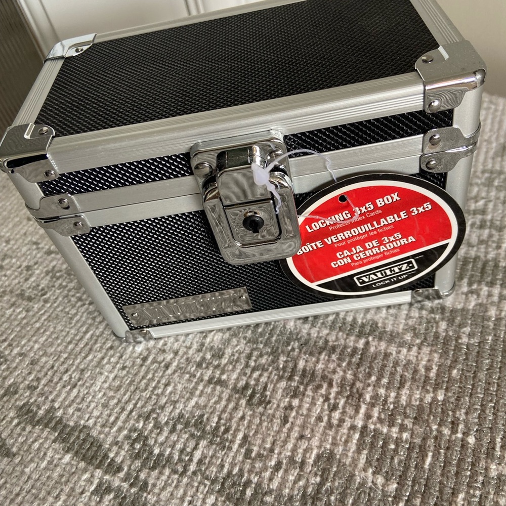 New never used 3x5 black lock box.